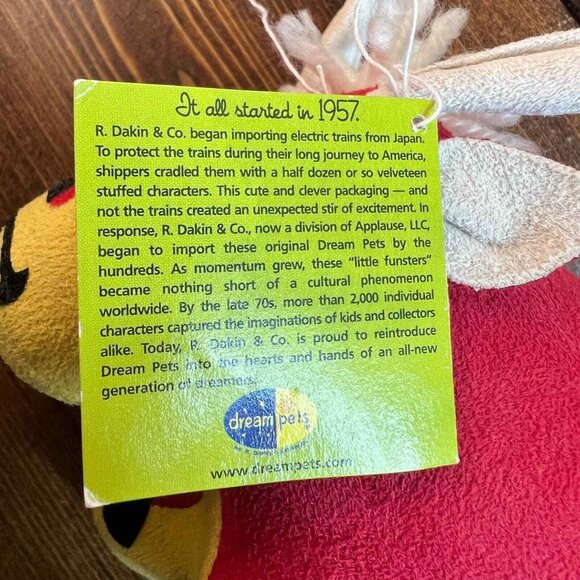 Dakin Dream Pets Tabasco Red And Yellow Bull NWT plush stuffed animal - Picture 9 of 12